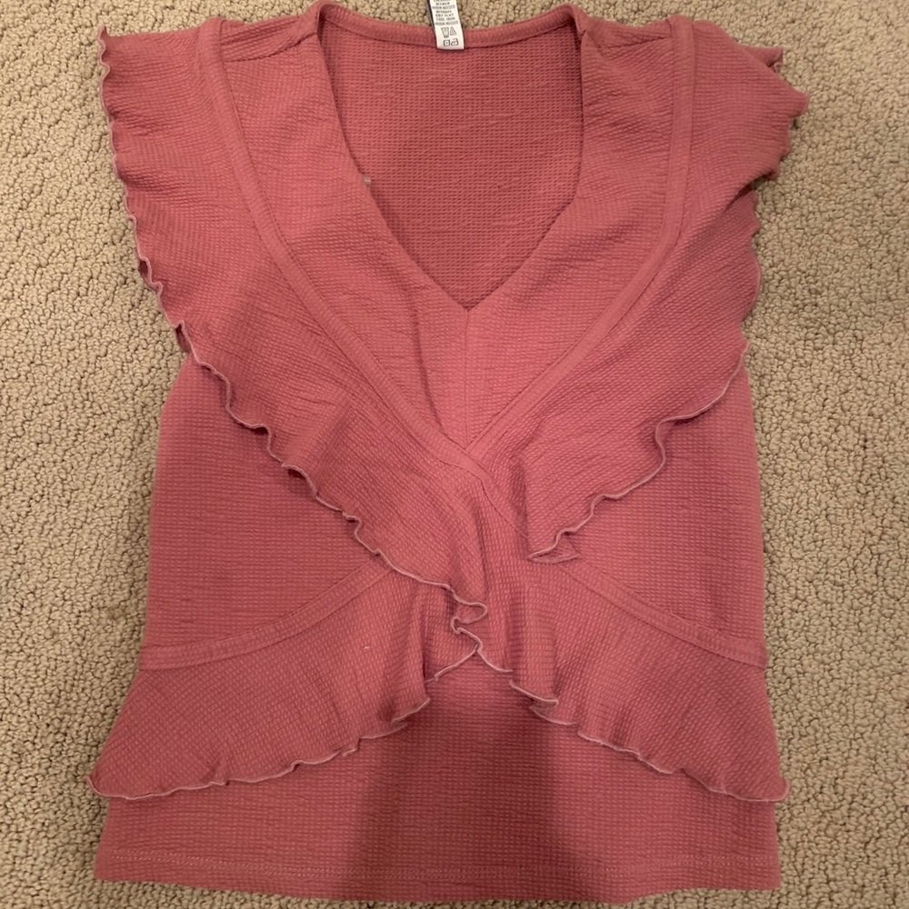 Pink Cropped Shirt